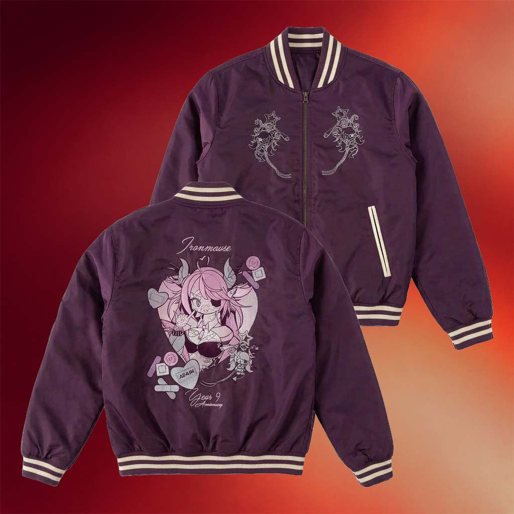Ironmouse Merch 2026 Bat Baddie Bomber Cute Anime Clothing Gifts For VTuber Fans - Merchluma
