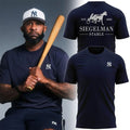 Siegelman Stable x New York Yankees Classic Logo Navy Shirt NY Yankees Merch Him Gifts - Merchluma