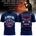 Zac Brown Band X Boston Red Sox Merch Fenway Park Love And Fear Tour Navy Shirt Gift For Fans - Merchluma