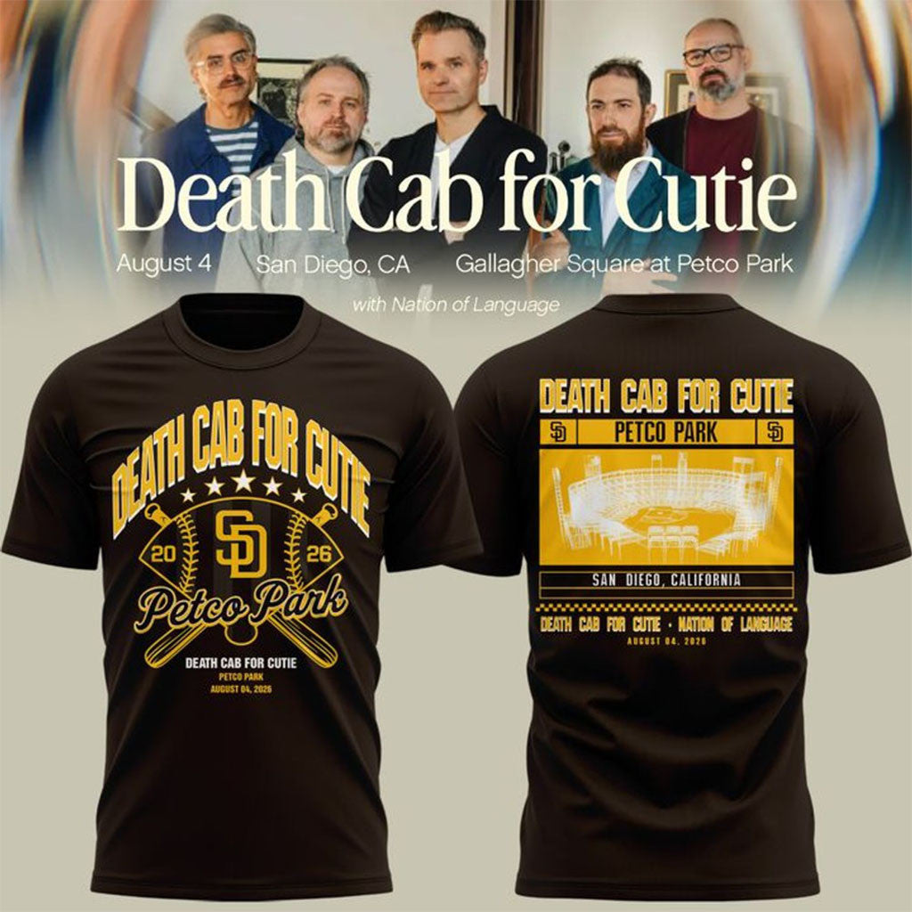 San Diego Padres x Death Cab for Cutie I Built You A Tower World Tour 2026 Shirt SD Padres Merch - Merchluma
