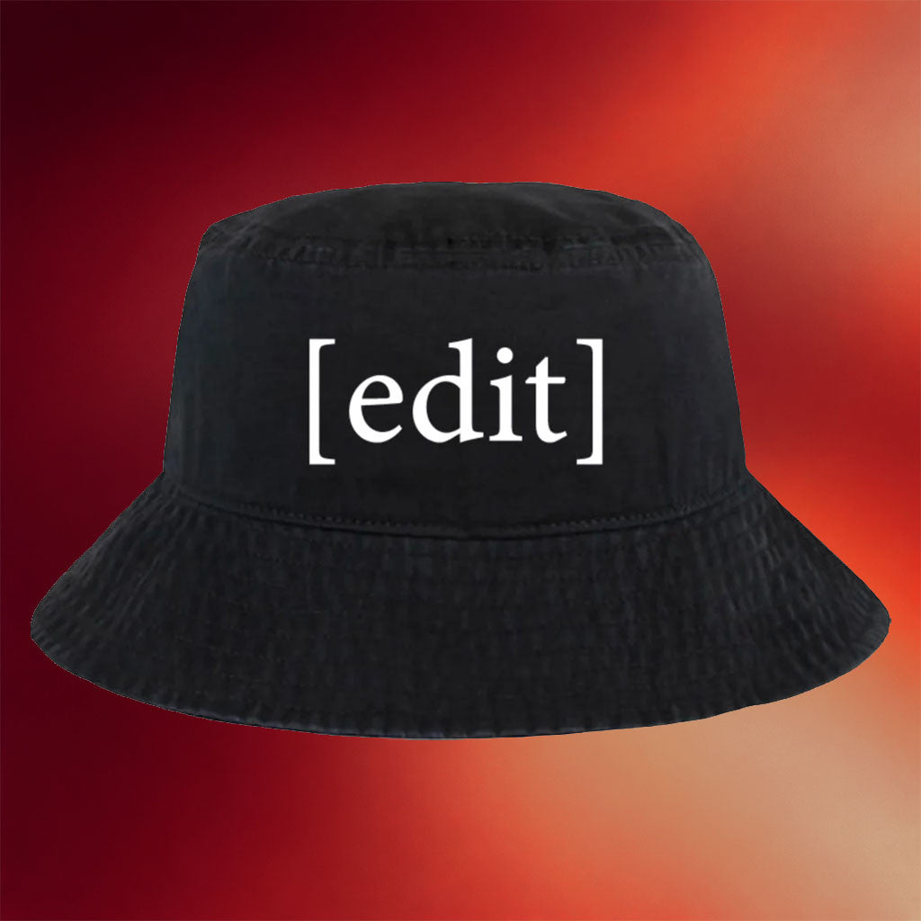 Wikipedia Merch Wikipedia Edit Bucket Hat Gift Ideas For Friends - Merchluma