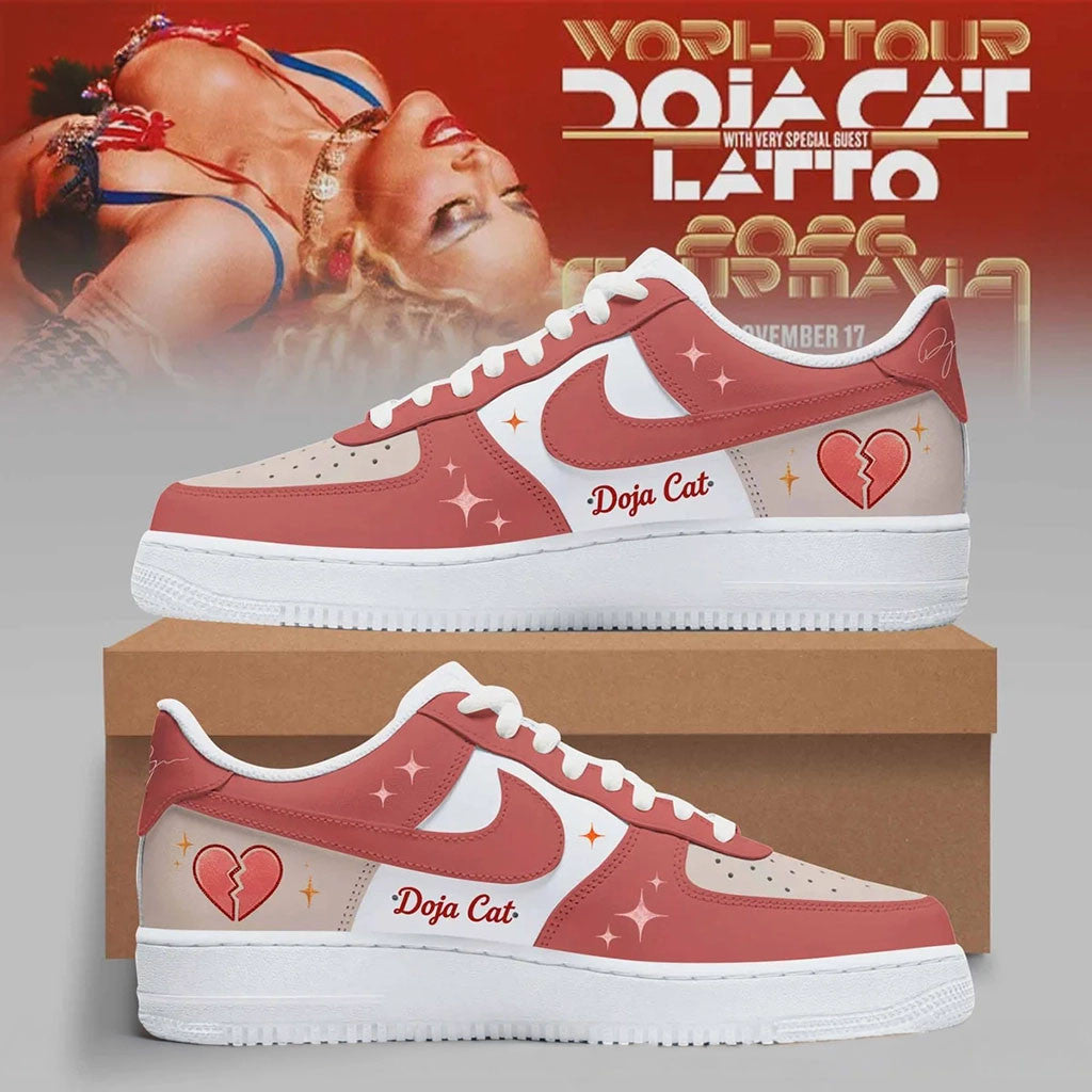 Doja Cat World Tour 2026 Sneakers Broken Heart Shoes Doja Cat Merch Best Gift For Fans - Merchluma