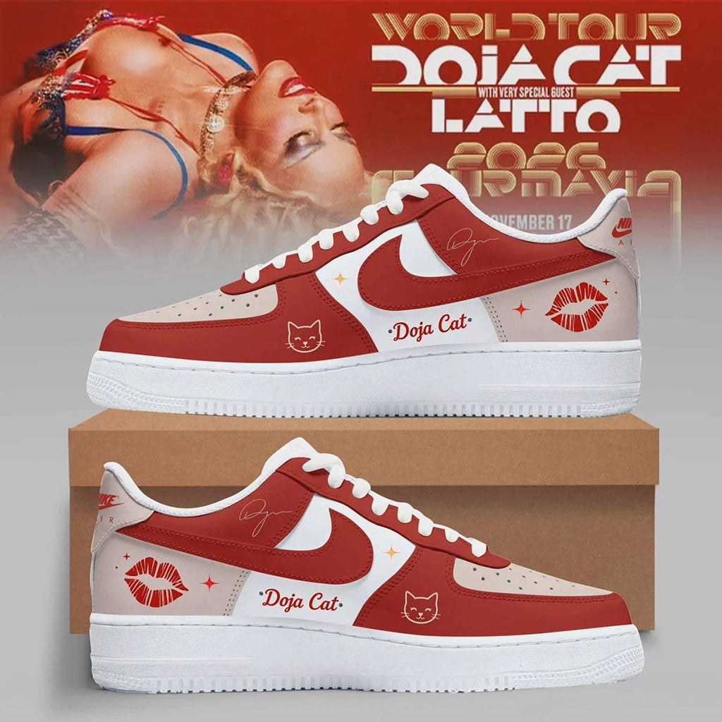 Doja Cat World Tour 2026 Sneakers Scarlet Edition Shoes Doja Cat Merch Gift For Music Lovers - Merchluma