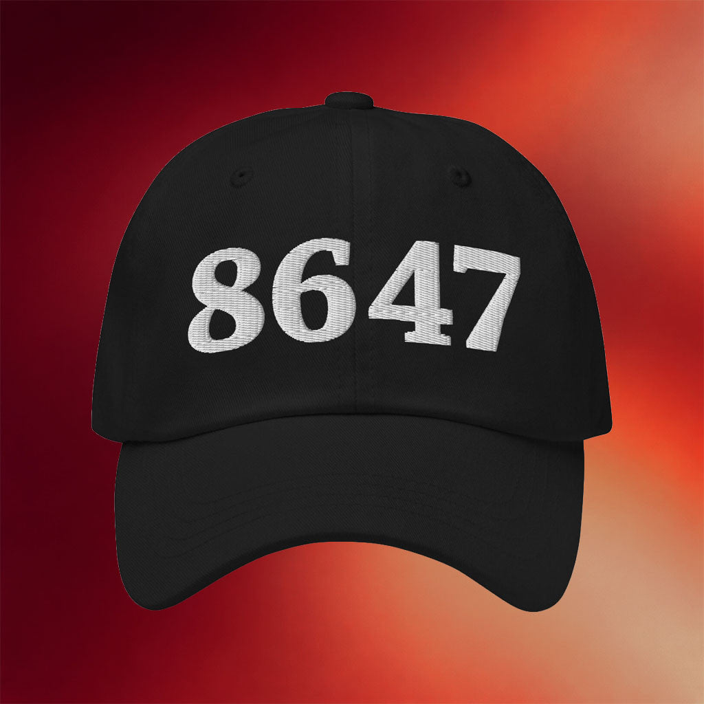 8647 Merch Black 8647 Hat Embroidered Anti Trump Cap FDT Merchandise Gifts For Liberal' - Merchluma