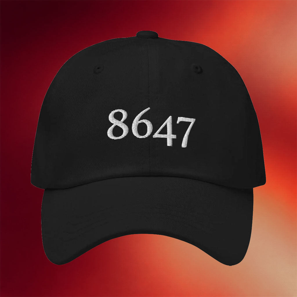8647 Merch Black 8647 Hat Embroidered Subtle Anti Trump Cap FDT Merch Gifts For Liberal - Merchluma