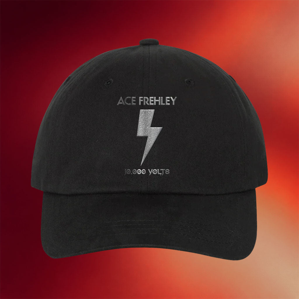 Ace Frehley Merch 10 000 Volts Dad Hat Embroidered Ace Frehley Cap Presents For Music Lovers - Merchluma