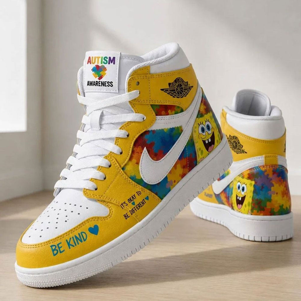 SpongeBob SquarePants Merch Autism Awareness 2026 Sneakers Birthday Gift For BFF - Merchluma