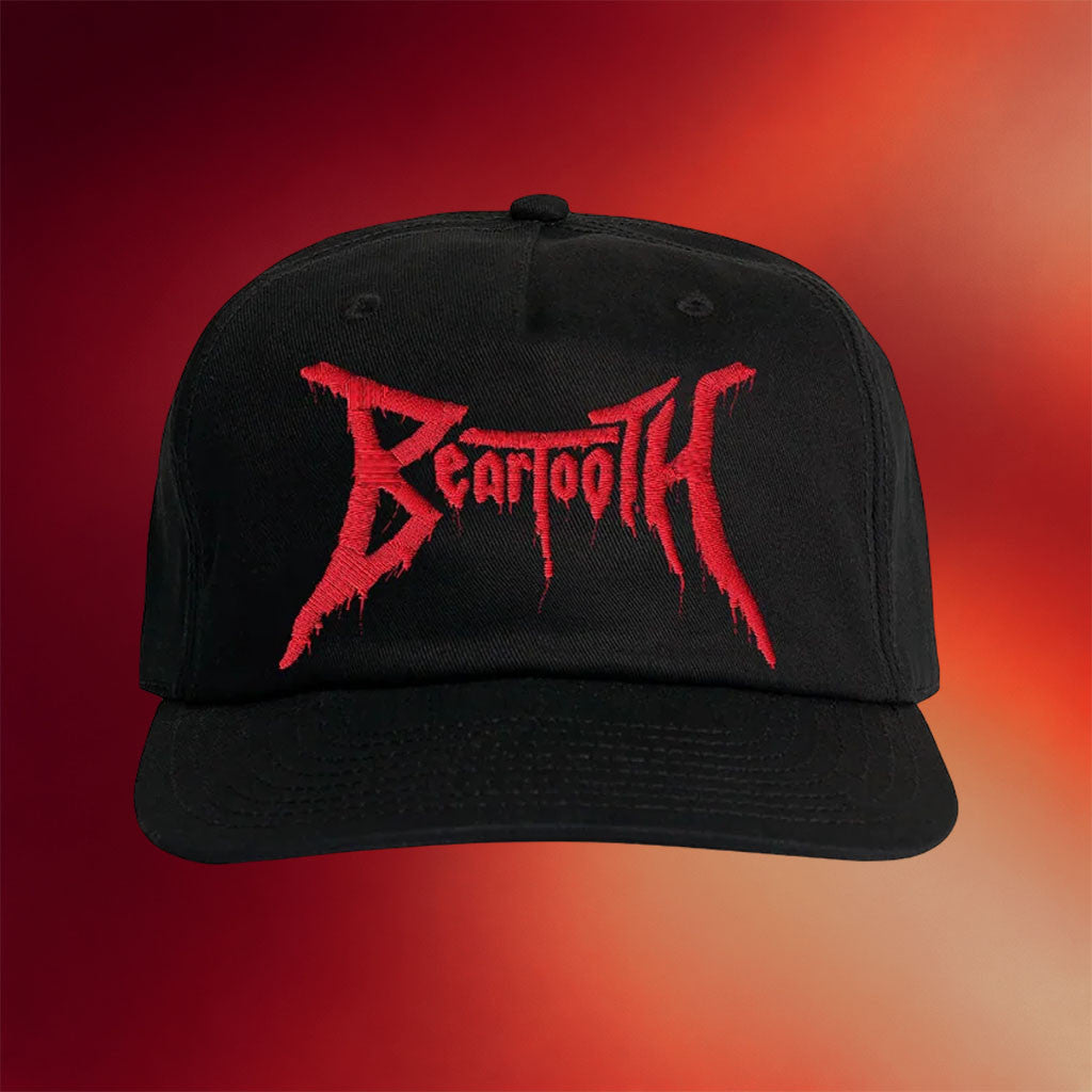 Beartooth Merch Embroidered Red Logo Hat Beartooth Hat Presents For Music Lovers - Merchluma