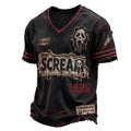 Scream Ghostface Slasher Horror Movie V-Neck T-Shirt 2026 Scream Merch Gifts For Horror Lovers - Merchluma