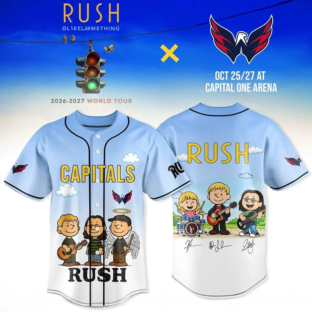 Washington Capitals X RUSH Fifty Something World Tour Jersey RUSH Band Merch 2026 Fan Gifts - Merchluma