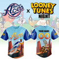 Custom Reno Aces Looney Tunes Night Baseball Jersey Reno Aces Merch Gifts For Baseball Fans - Merchluma