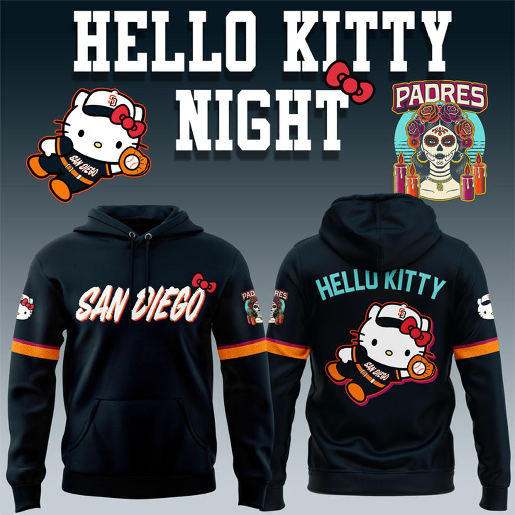 San Diego Padres New City Connect x Hello Kitty Hoodie SD Padres Merch Gifts For BFF - Merchluma