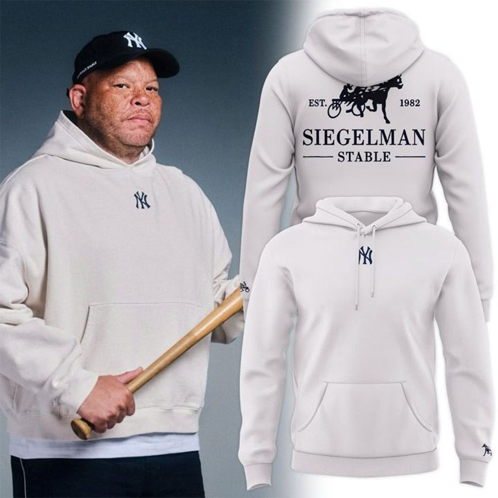 Siegelman Stable x New York Yankees Classic Logo Hoodie NY Yankees Merch Brother Gifts - Merchluma