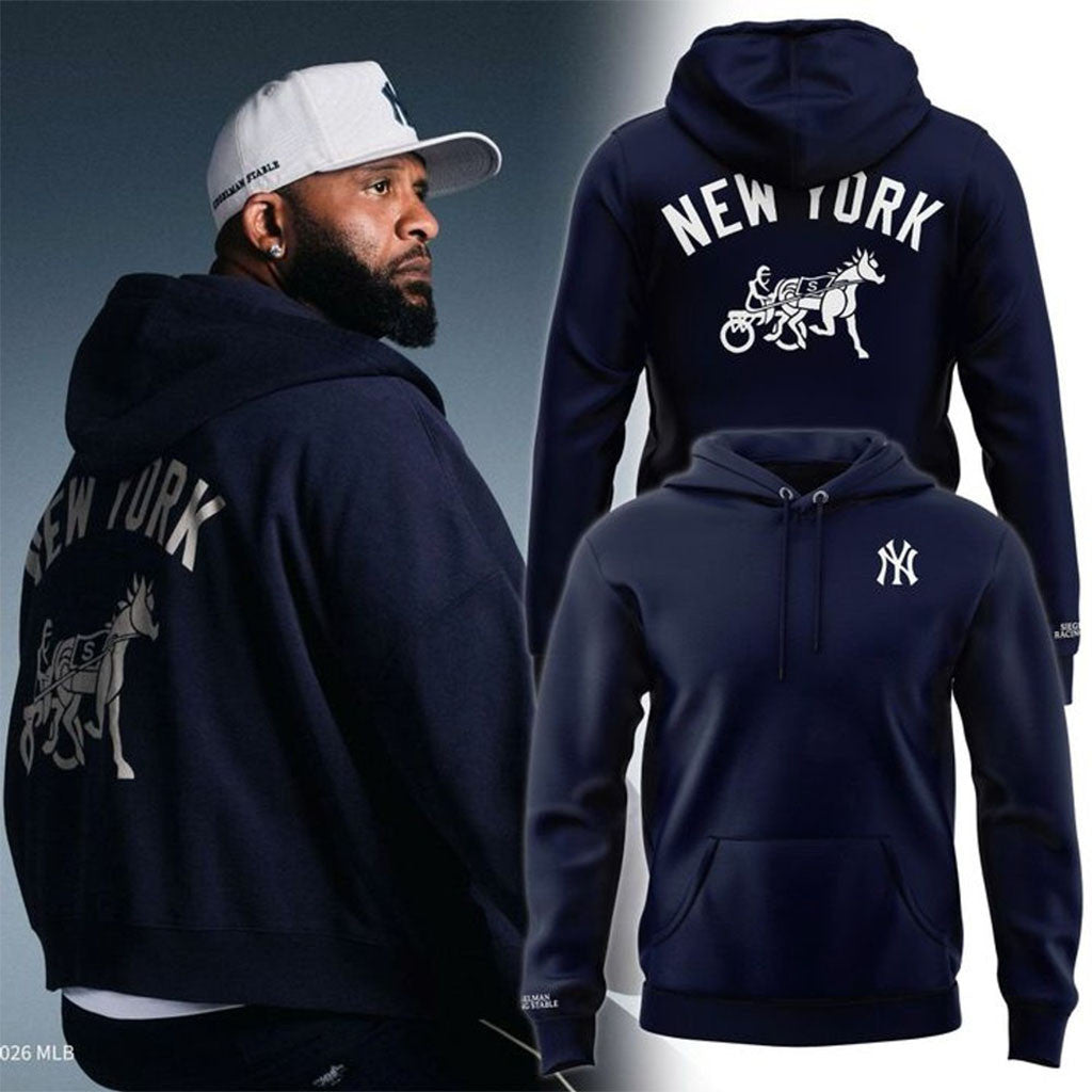 Siegelman Stable x New York Yankees Navy Hoodie NY Yankees Merch Gifts For Baseball Fans - Merchluma