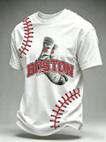 Boston Red Sox Merch Boston Baseball T-Shirt White Presents For Baseball Fans - Merchluma