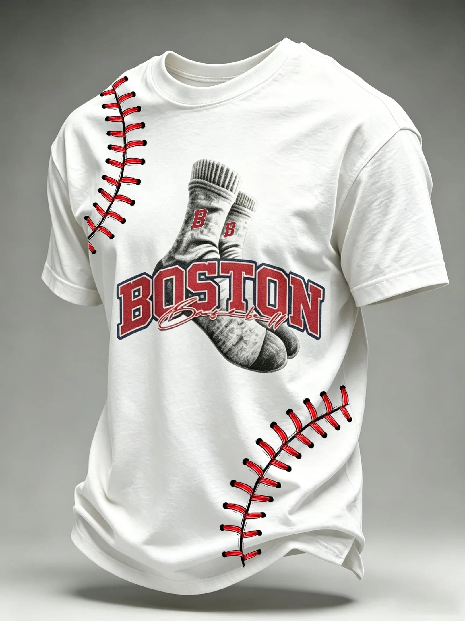 Boston Red Sox Merch Boston Baseball T-Shirt White Presents For Baseball Fans - Merchluma