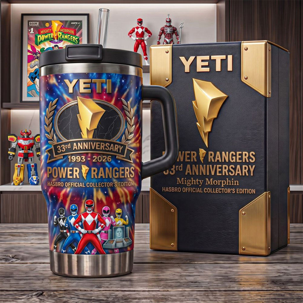 Power Rangers 33rd Anniversary 2026 YETI Tumbler Power Rangers Merch Best Gift For Son - Merchluma