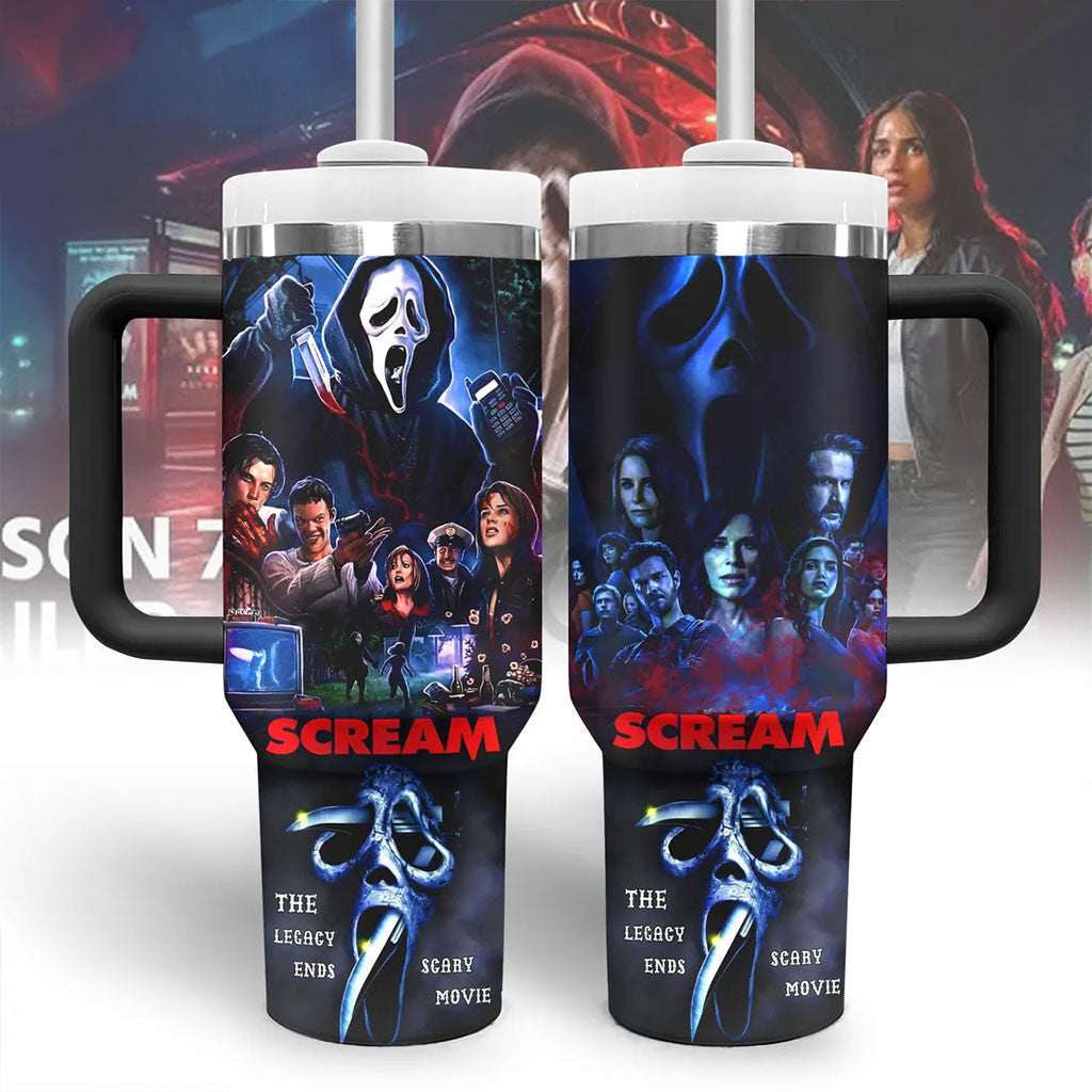 Scream The Legacy Ends Scary Movie Tumbler Scream Merch Gifts For Horror Lovers - Merchluma
