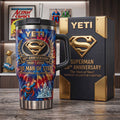 Superman 88th Anniversary Man of Steel Tumbler Superman Merch Gifts For Brother - Merchluma