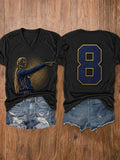 Sophie Cunningham Pointing V-Neck Shirt #8 Indiana Fever Merch Caitlin Clark Basketball Gear - Merchluma