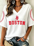 Boston Red Sox Merch The City Of Boston Baseball V-Neck Jersey Best Gifts For Baseball Fans - Merchluma