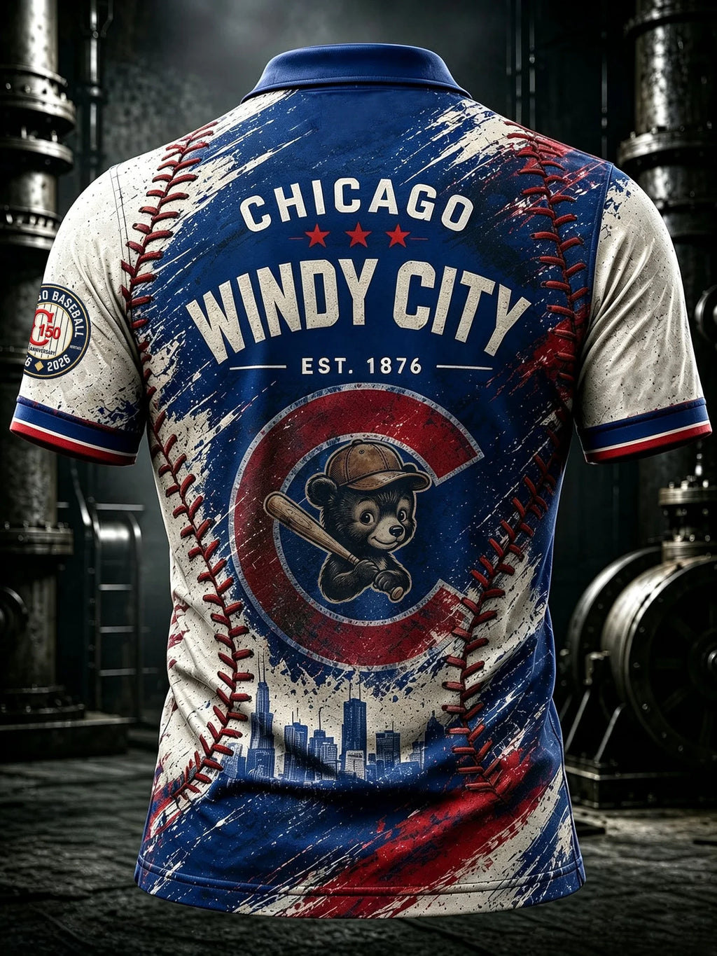 Chicago Cubs Merch Chicago Baseball Windy City 1876 2026 Polo Shirt Baseball Lovers Gifts - Merchluma