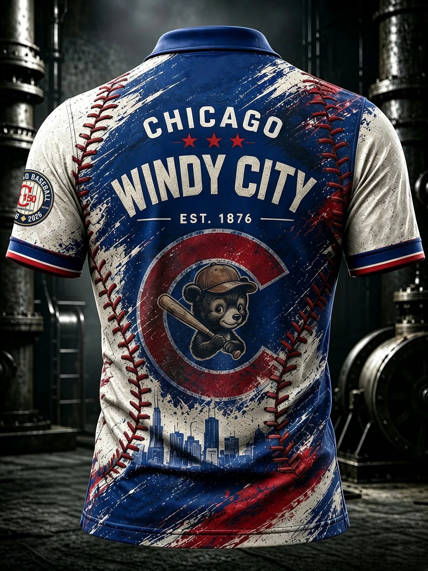 Chicago Cubs Merch Chicago Baseball Windy City 1876 2026 Polo Shirt Baseball Lovers Gifts - Merchluma