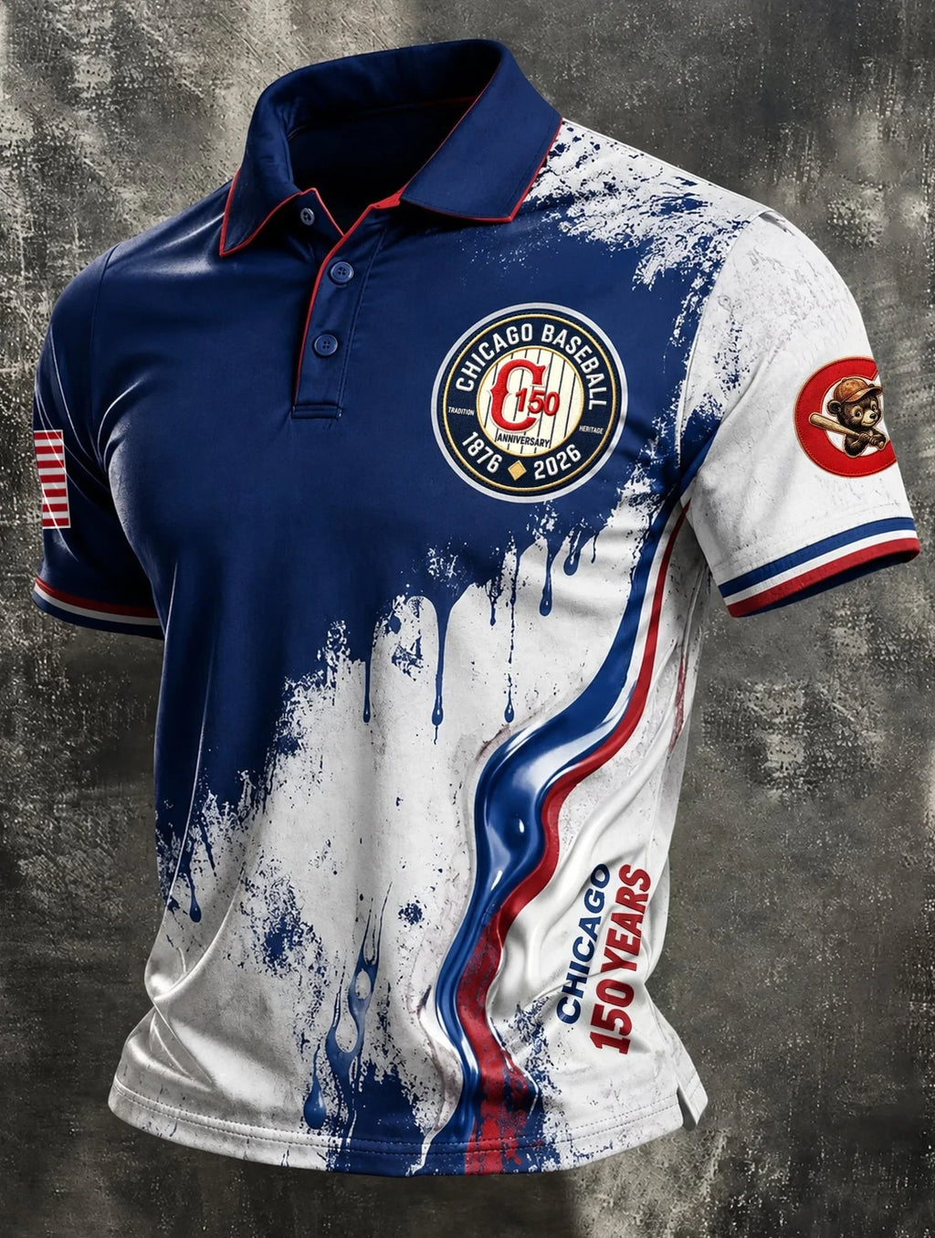 Chicago Cubs Merch Chicago Baseball 1876 2026 Polo Shirt Gifts For Baseball Lovers - Merchluma
