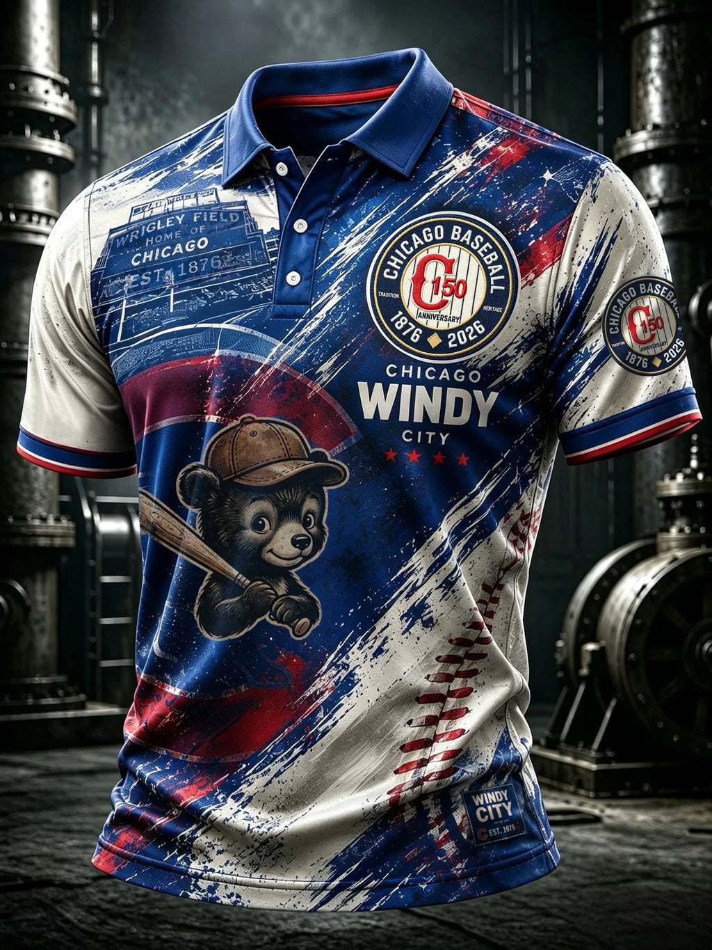 Chicago Cubs Merch Chicago Baseball Windy City 1876 2026 Polo Shirt Baseball Lovers Gifts - Merchluma