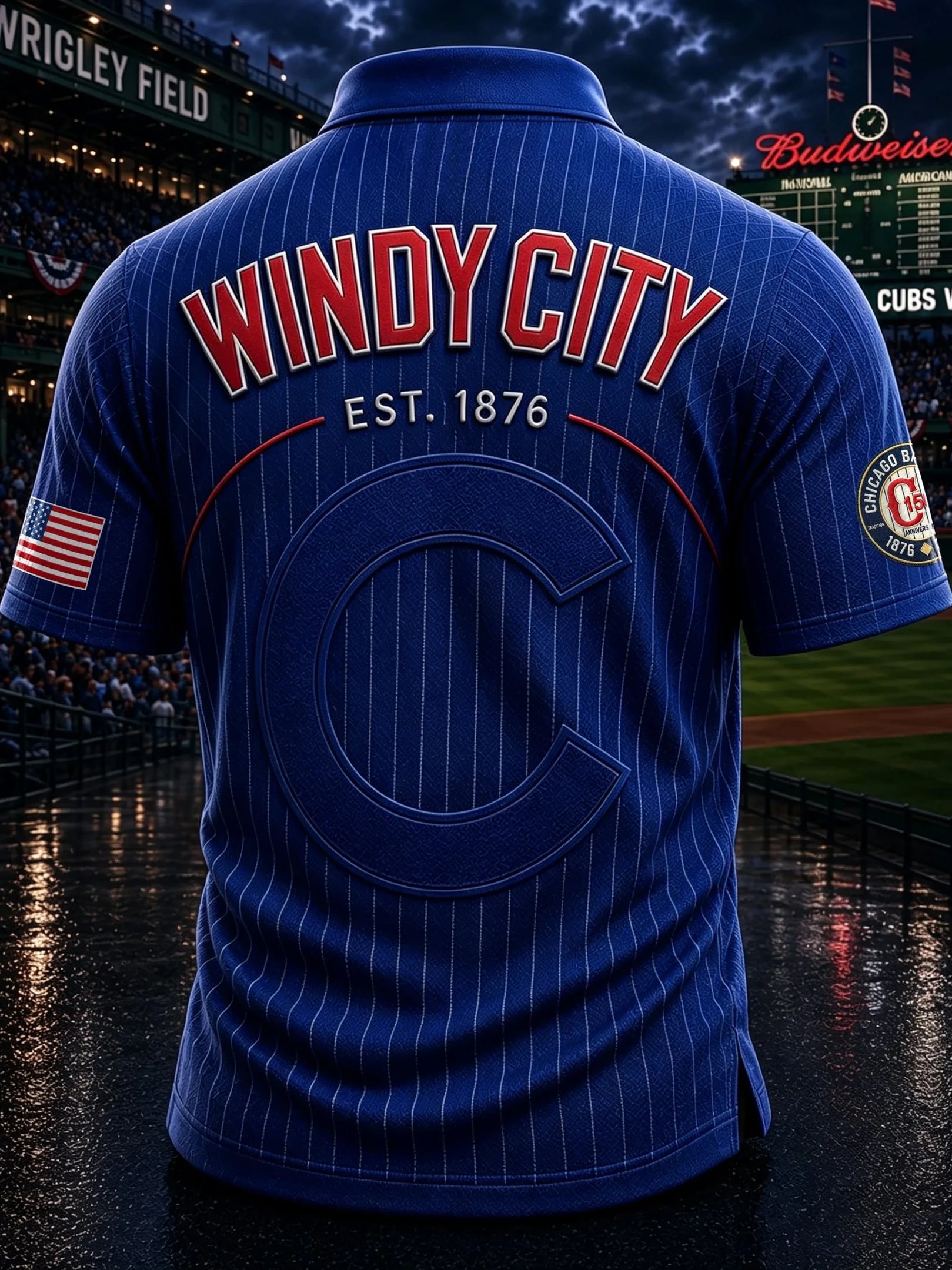 Chicago Cubs Merch Chicago Windy City Est 1876 Polo Shirt Gifts For Baseball Fans - Merchluma