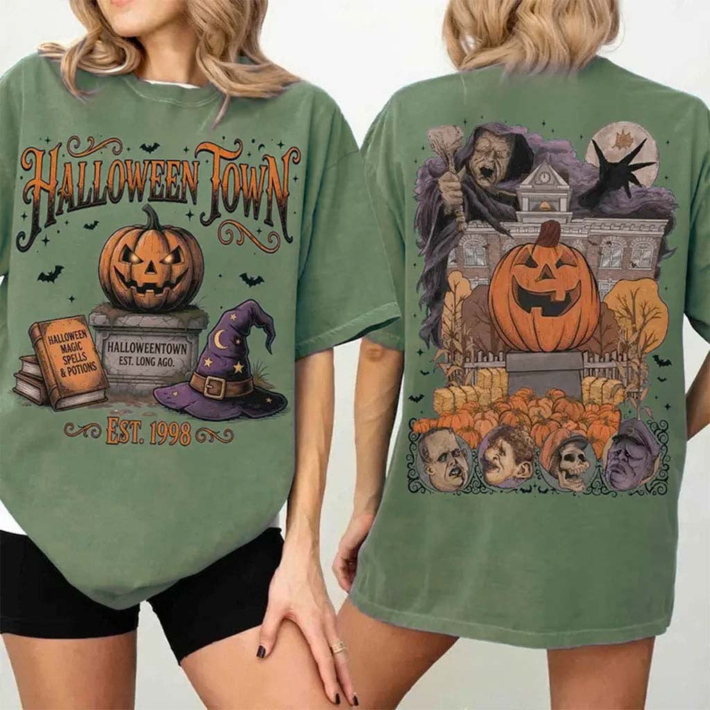 GreenHalloweentown T-Shirt Pumpkin Spooky Shirt Halloweentown Movie Merch Gifts For Halloween - Merchluma