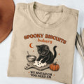 Cute Cat Halloween T-Shirt Spooky Biscuits Bakery Shirt Halloween Gift For Cat Lovers - Merchluma
