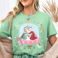 Coquette D Frozen Globe Christmas Shirt Elsa And Anna Princess Frozen Merch Xmas Gifts - Merchluma