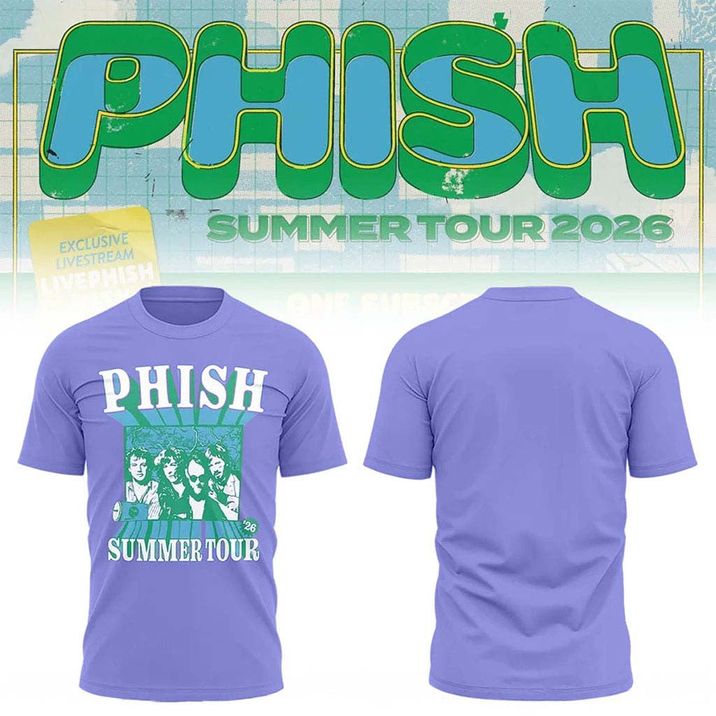 Phish Summer Tour 2026 T-Shirt Phish Band Merch Music Concert Outfits For Fans - Merchluma