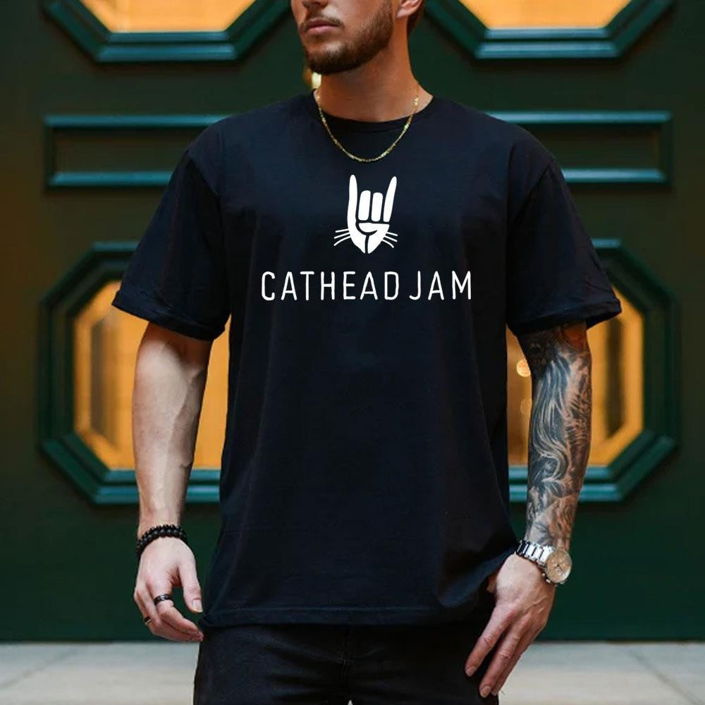 Cathead Jam 2026 White Logo T-Shirt Cathead Jam Merch Best Gifts For Music Lovers - Merchluma