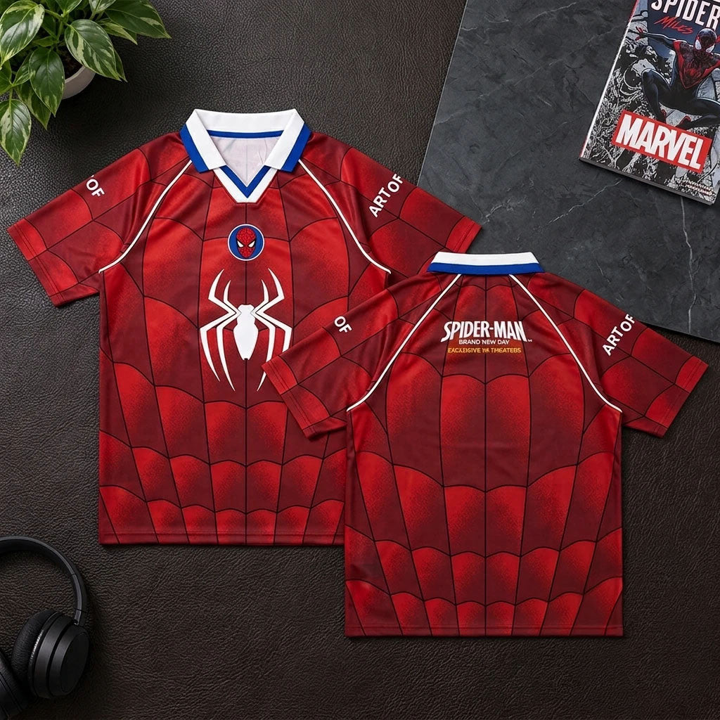 Spider-Man Brand New Day In Theaters V-Neck Jersey Spider-Man Merch Gifts For Son - Merchluma