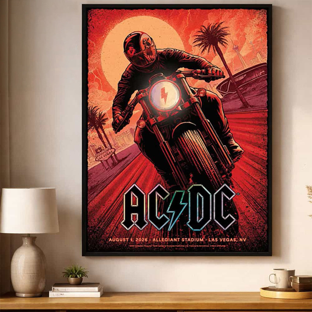 ACDC Las Vegas Pwr Up Tour 2026 Event Poster ACDC Merch Best Gifts - Merchluma