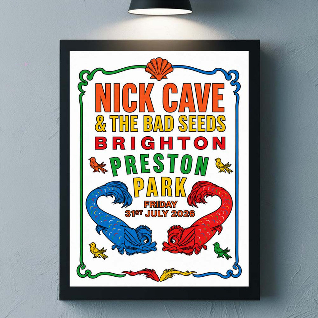 Nick Cave And The Bad Seeds Merch Brighton Preston Park 2026 Event Poster Gifts - Merchluma