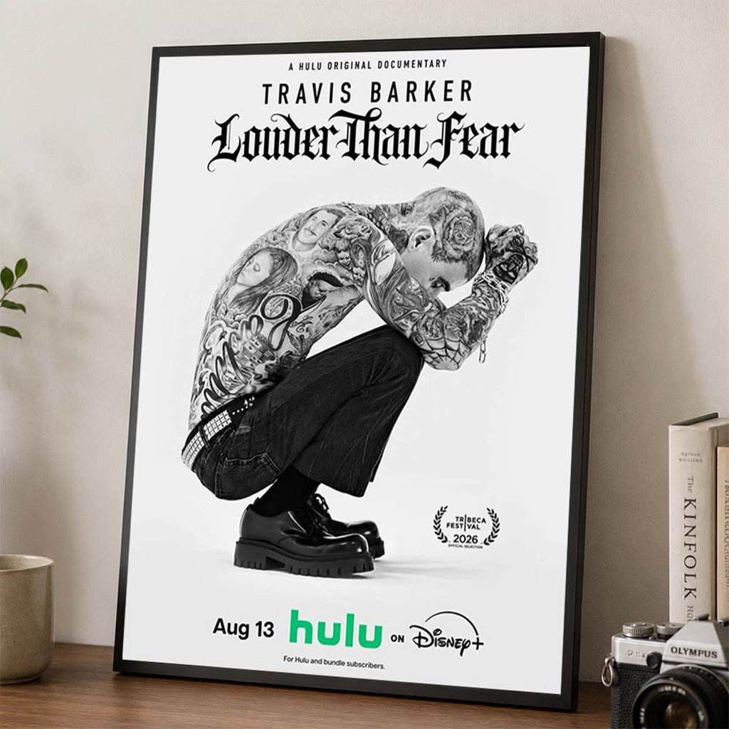 Travis Barker Louder Than Fear Documentary Movie Poster Blink-182 Merch Gift For Music Fans - Merchluma