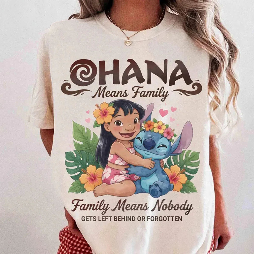D Lilo And Stitch T-Shirt Ohana Means Family Shirt Cute Gift For Cartoon Lovers - Merchluma
