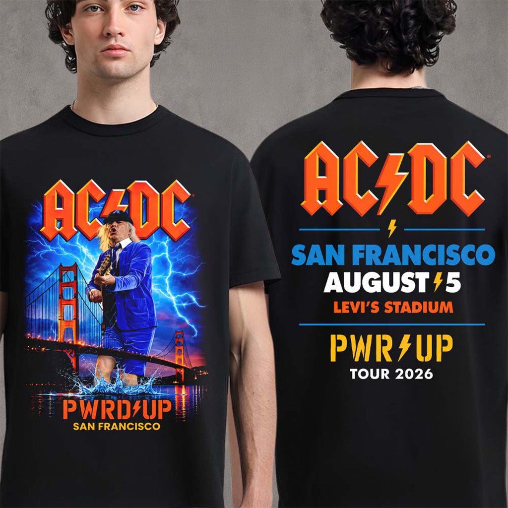 ACDC PWR Up Tour 2026 Merch San Francisco ACDC Shirt Gifts For Husband - Merchluma