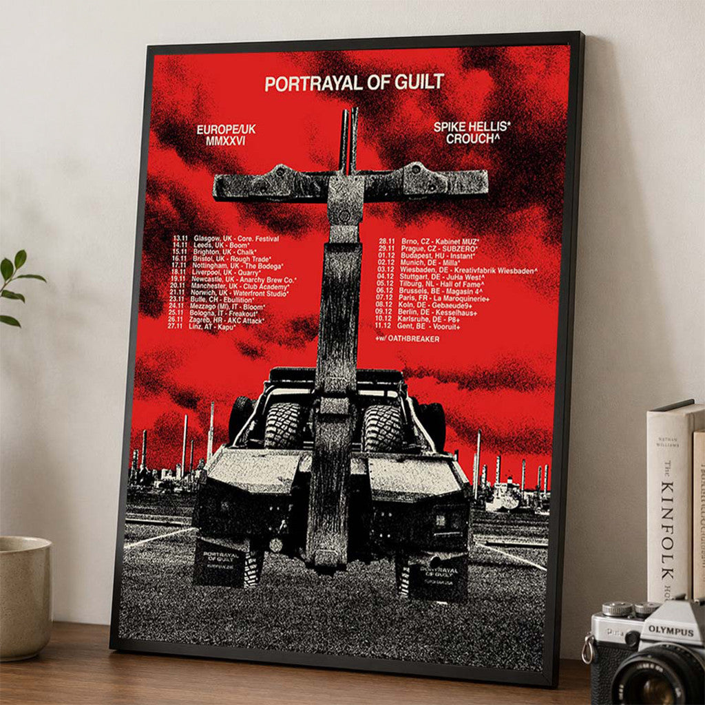 Portrayal Of Guilt Beginning Of The End Europe And UK 2026 Tour Poster Portrayal Of Guilt Merch - Merchluma