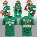 Notre Dame Fighting Irish Wear Green Football T-Shirt Notre Dame Football Merch Fan Gifts - Merchluma