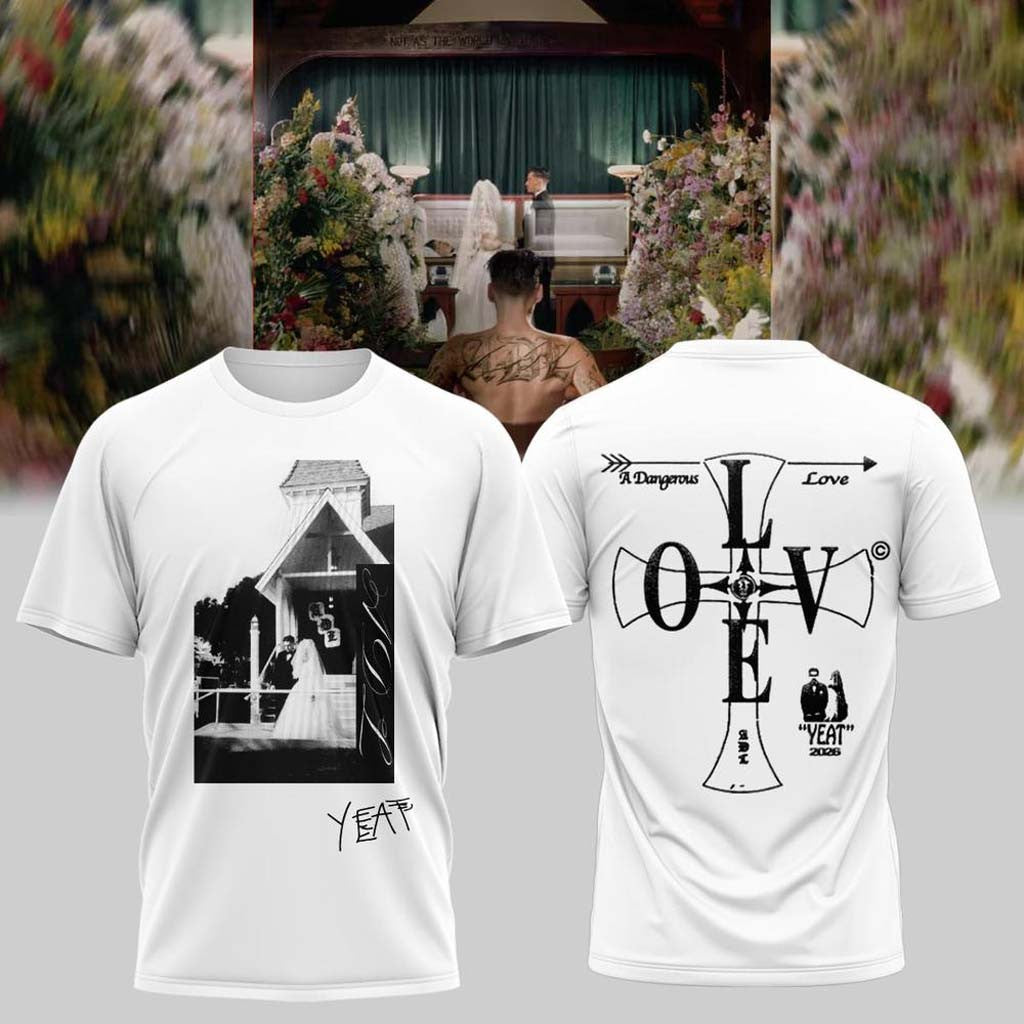 Yeat ADL Live Lyfe Tour 2026 Signed T-Shirt A Dangerous Love Shirt Yeat Merch Rapper Fan Gifts - Merchluma