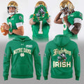 Notre Dame Fighting Irish Wear Green Football Hoodie Notre Dame Football Merch Game Day Gifts - Merchluma