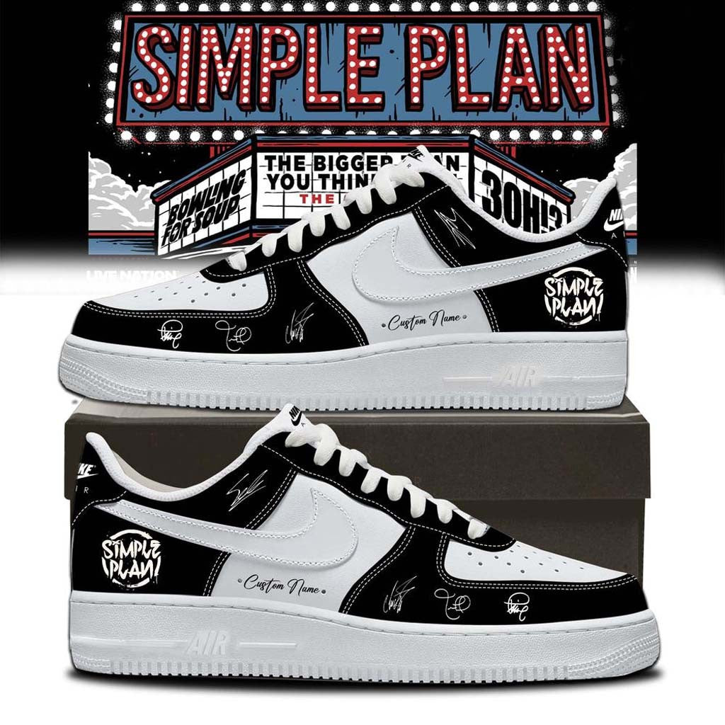 Custom Simple Plan Merch Bigger Than You Think Tour 2026 Sneakers Best Gift For Rock Fans - Merchluma