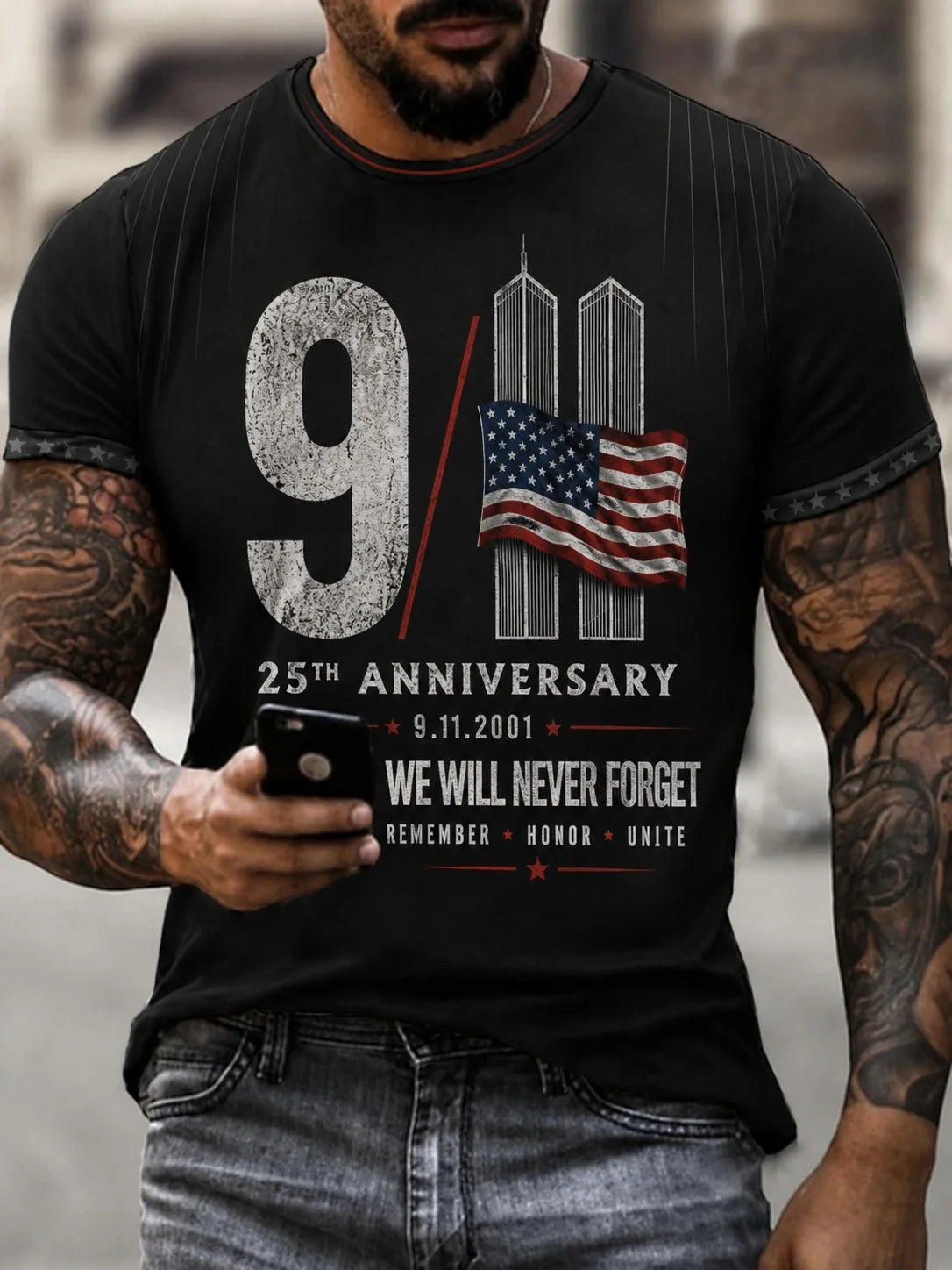 911 Never Forget Patriot Day T-Shirt Twin Towers Memorial Merch Gifts For Boyfriend - Merchluma