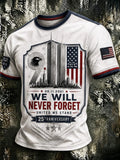 911 Never Forget Patriot Day T-Shirt Twin Towers Memorial Merch Remember Fireman Shirt Men - Merchluma