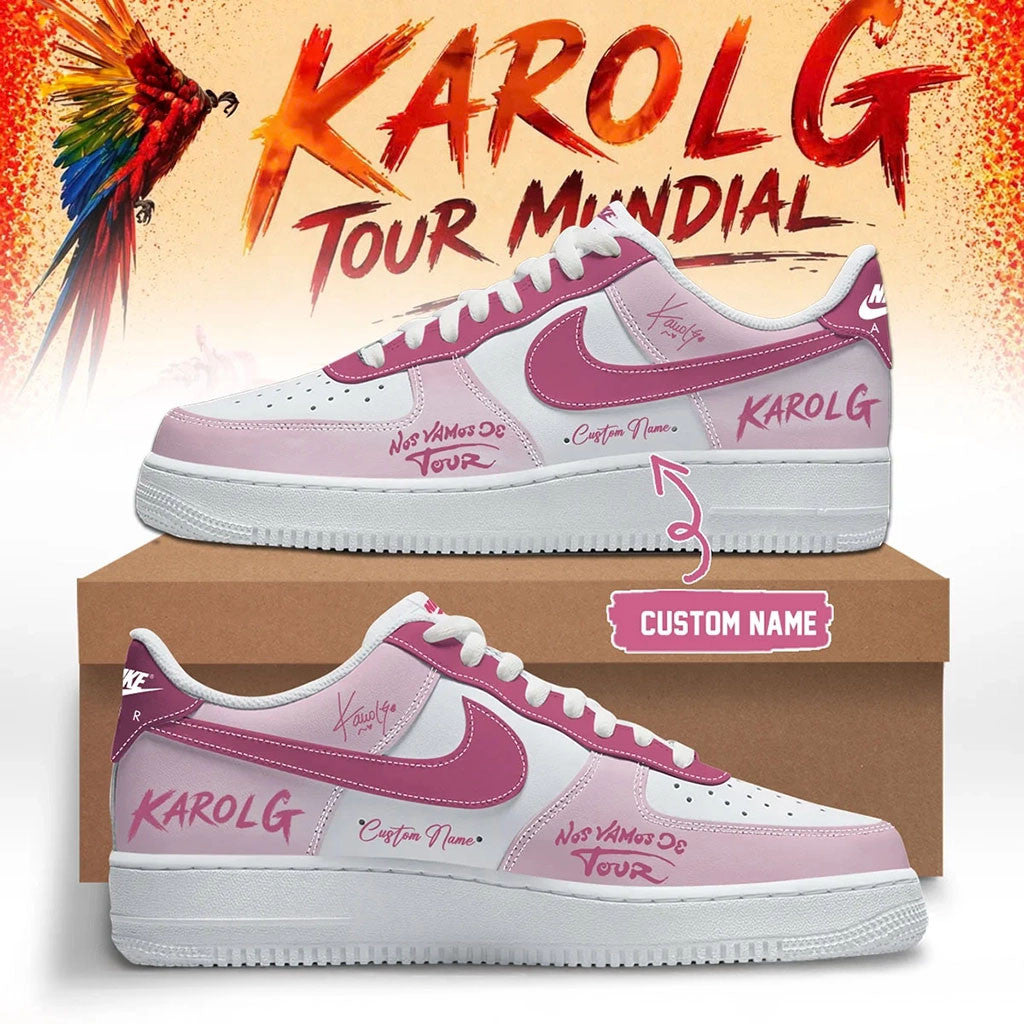 Personalized Karol G Nos Vamos De Tour 2026 Signed Sneakers Karol G Merch Gift For Music Lovers - Merchluma