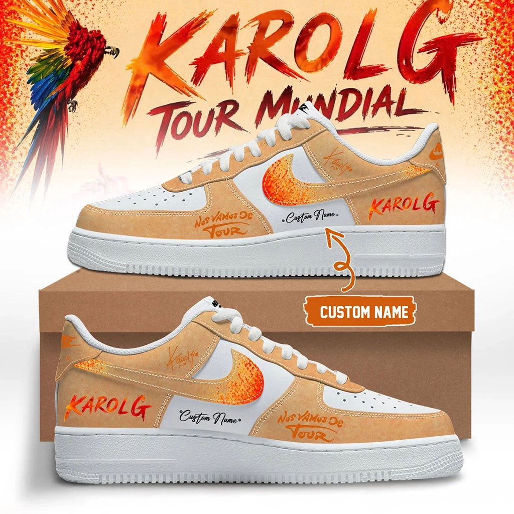 Personalized Karol G Nos Vamos De Tour Shoes Sneakers Karol G Merch 2026 Gift For Music Lovers - Merchluma